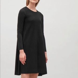 COS wool swing dress with pockets; size Small